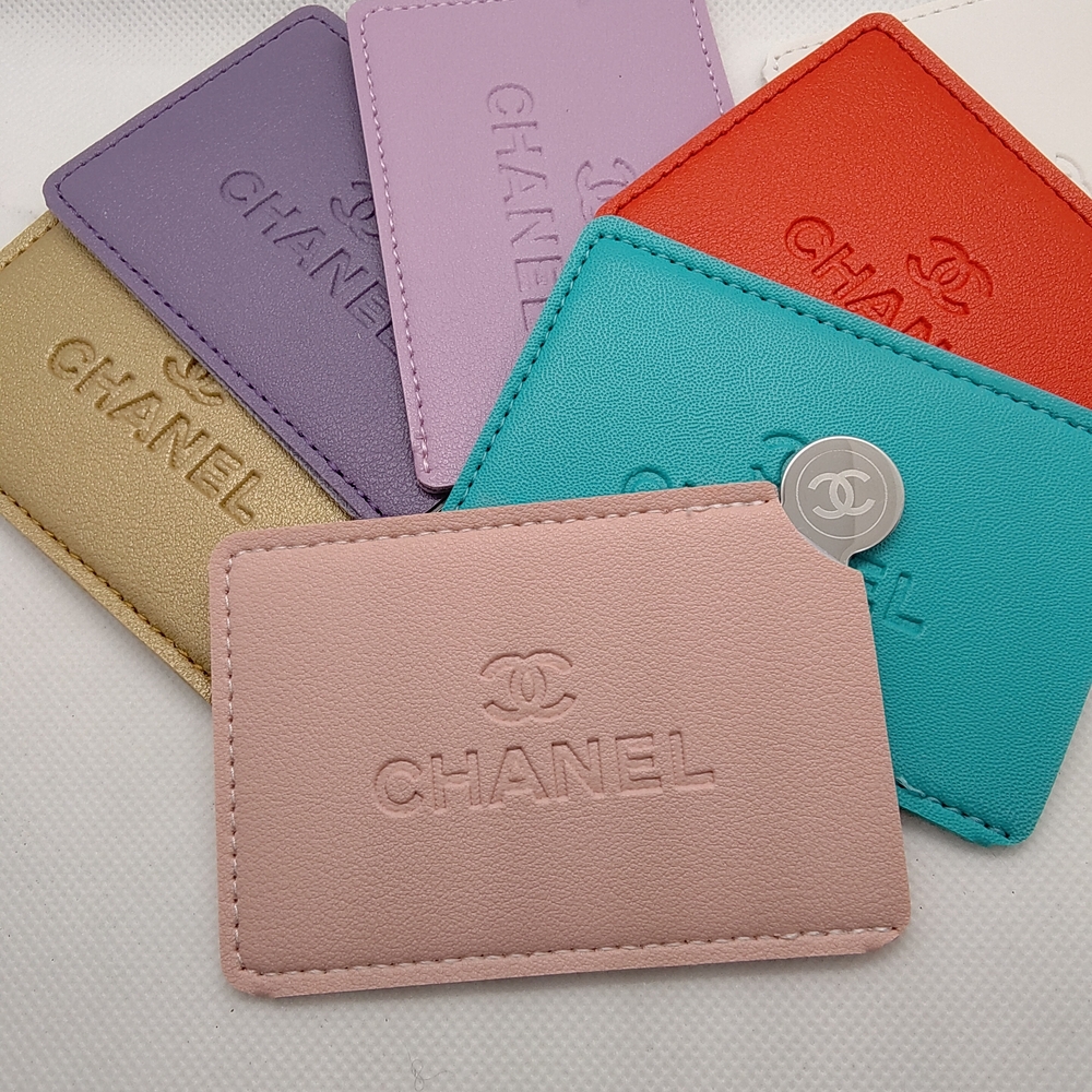 Chanel Mirror / Card Holder in Blush Pink